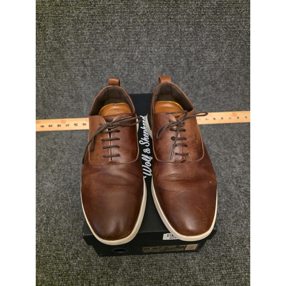 Wolf & Shepherd Shoes Mens Size 8 Brown Leather Crossover Longwing Dress Comfort